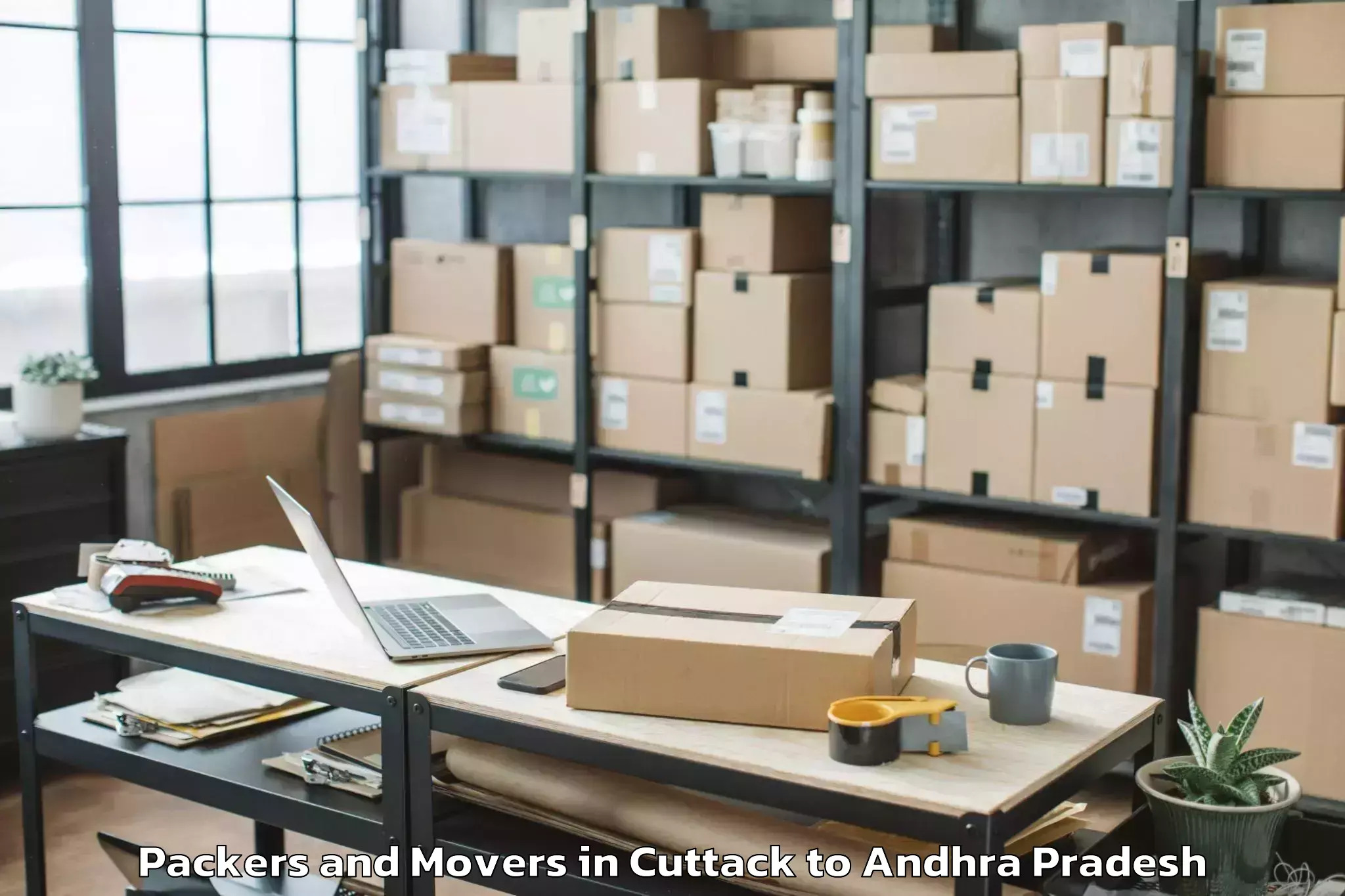 Cuttack to Jaggaiahpet Packers And Movers